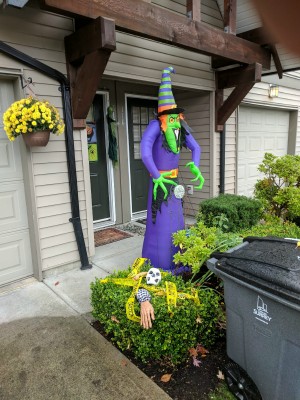 Purple Blow Up Witch