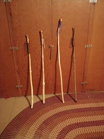 Four Hiking Sticks
