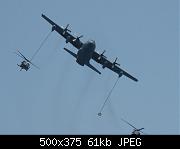 Who said a C-130 couldn't refuel. 
 
Also named as a KC-130 Hercules.
