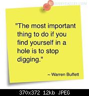 the most important thing to do if you find yourself in a hole is to stop digging