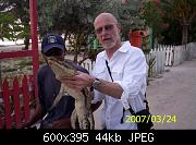 Belize Trip, me with baby crocodile.