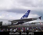 View of A380 and crowds