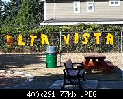 Yellow Alta Vista Fence Sign