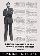 labour says he's black 1983