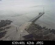 I rather enjoy doing this sort of thing...taken from a web cam pointing at a jetty in Abersoch, North Wales.