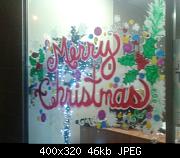 Merry Xmas Window Painting